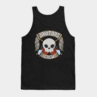 Janitors crew Jolly Roger pirate flag Tank Top